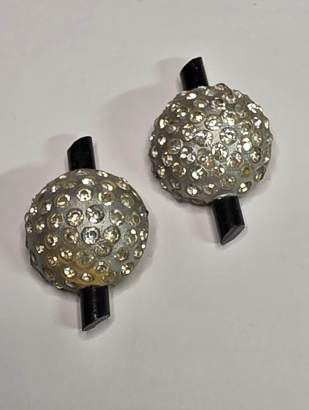 Rhinestone Bakelite Buttons 1930's Vintage Art Deco Style